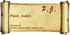 Peck Judit névjegykártya