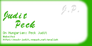 judit peck business card